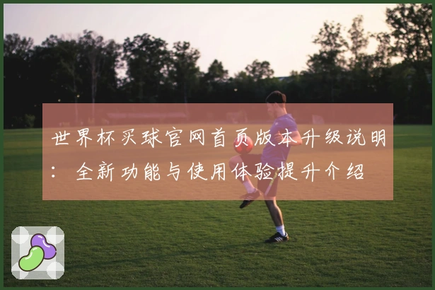 世界杯买球官网首页版本升级说明：全新功能与使用体验提升介绍